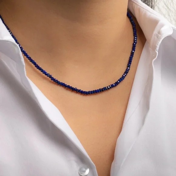 Zoe Lev Blue Lapis Bead Necklace - Picture 2 of 4